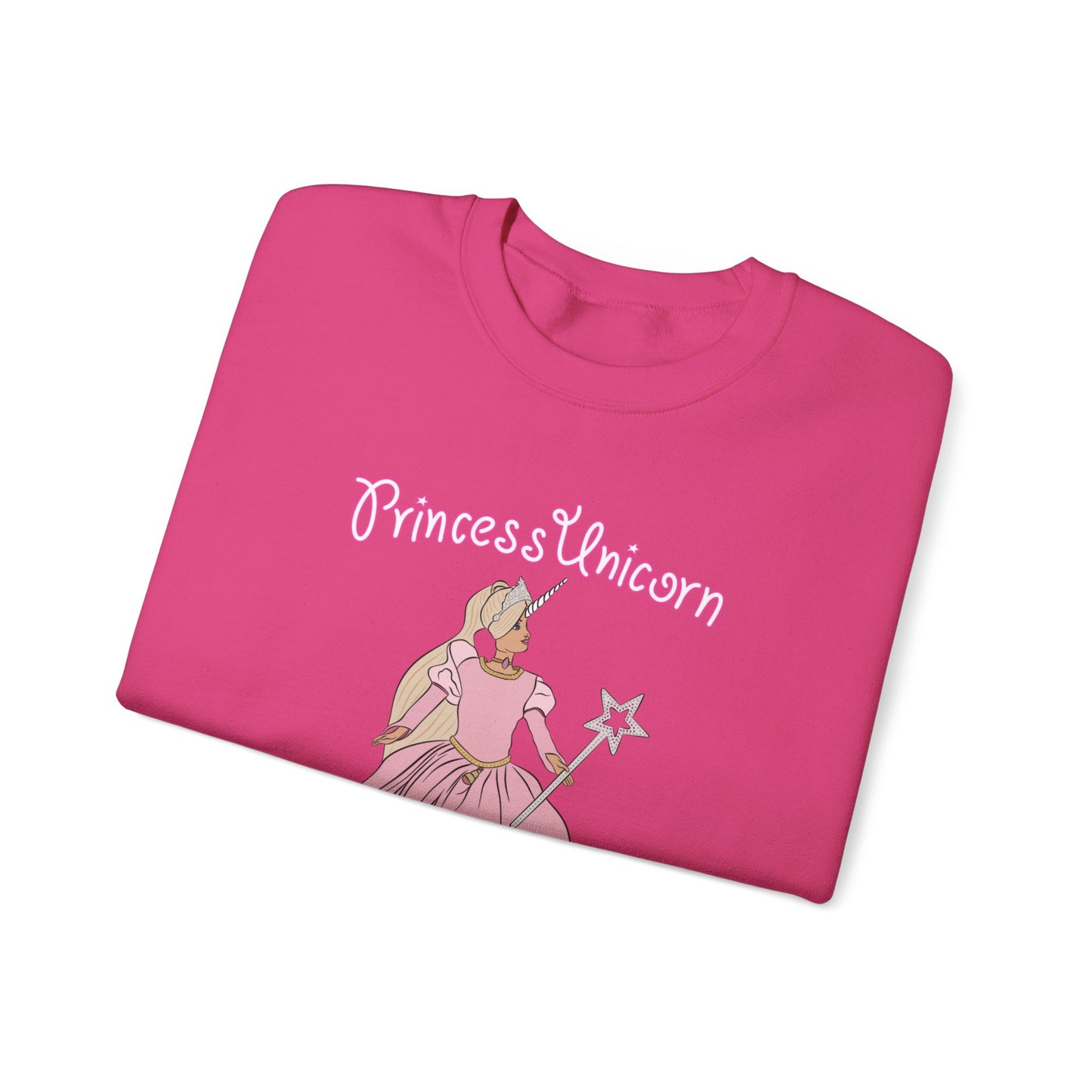 White Princess Unicorn Heavy Blend™ Crewneck Sweatshirt