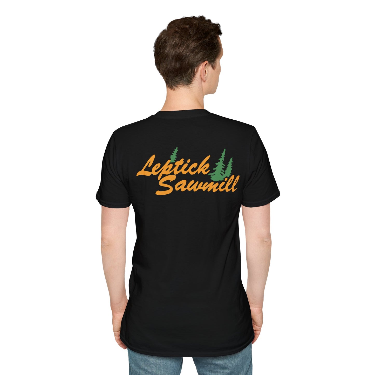 Leptick Sawmill Logo Front and Back Softstyle T-Shirt