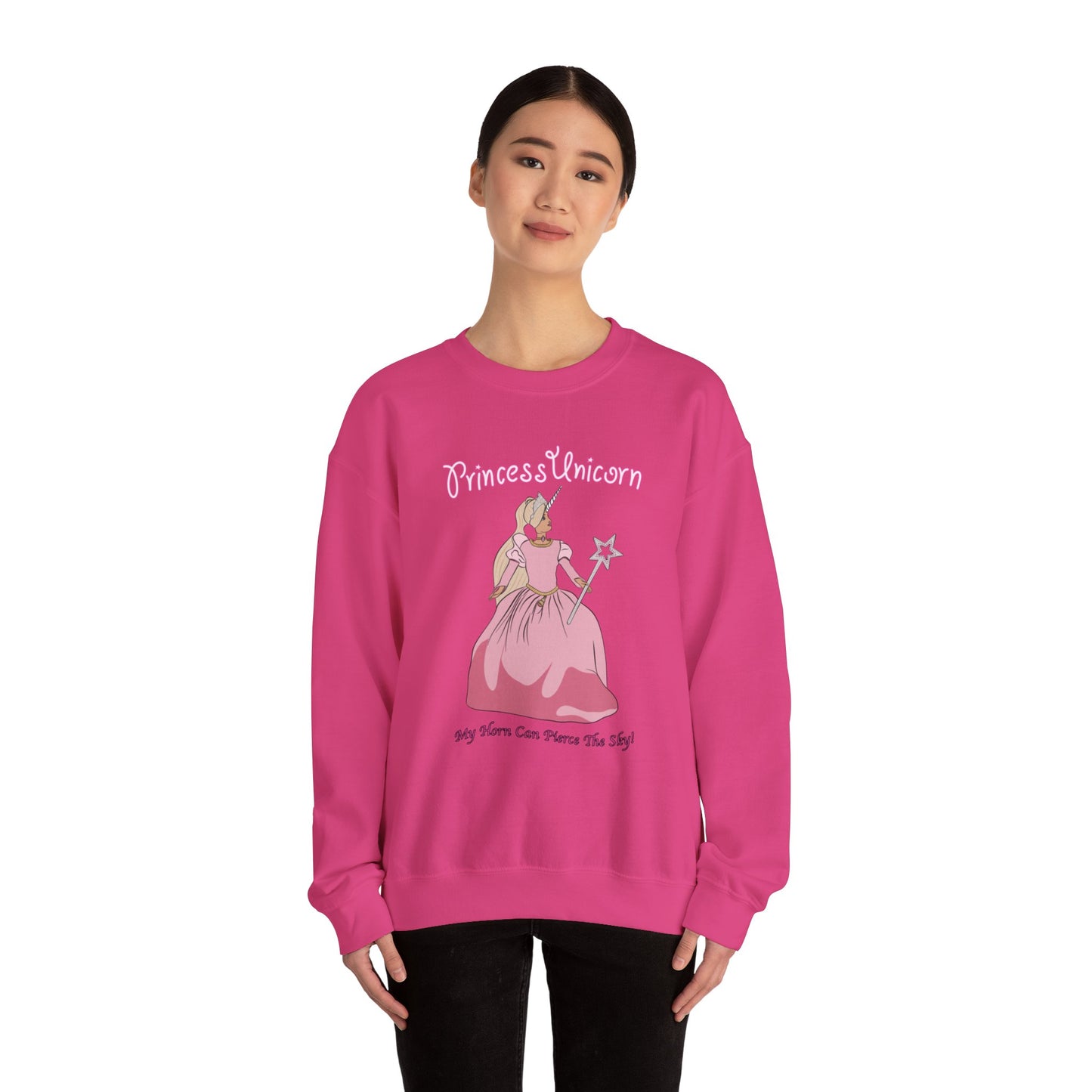 White Princess Unicorn Heavy Blend™ Crewneck Sweatshirt