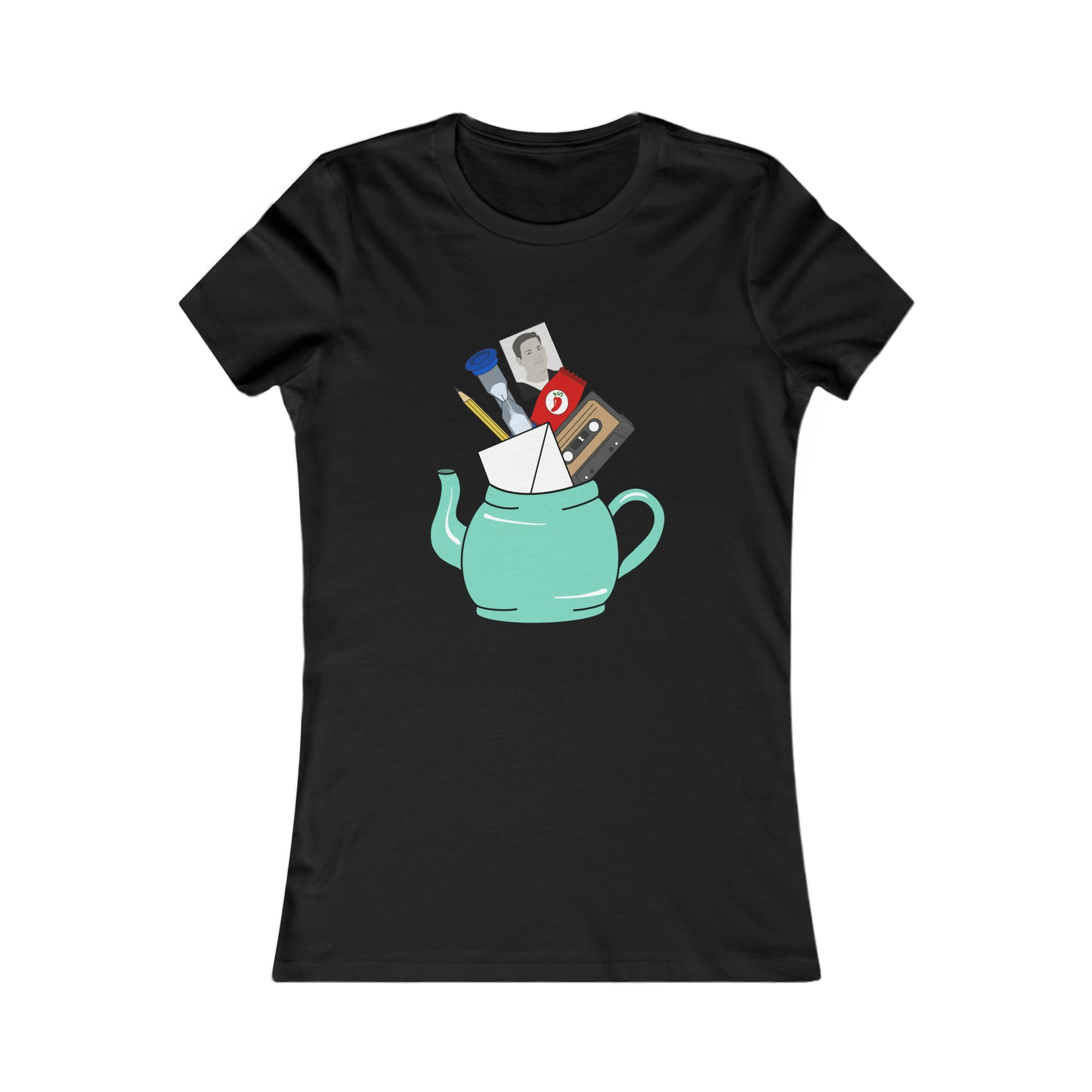 Pam's Secret Santa Teapot Fitted Tee