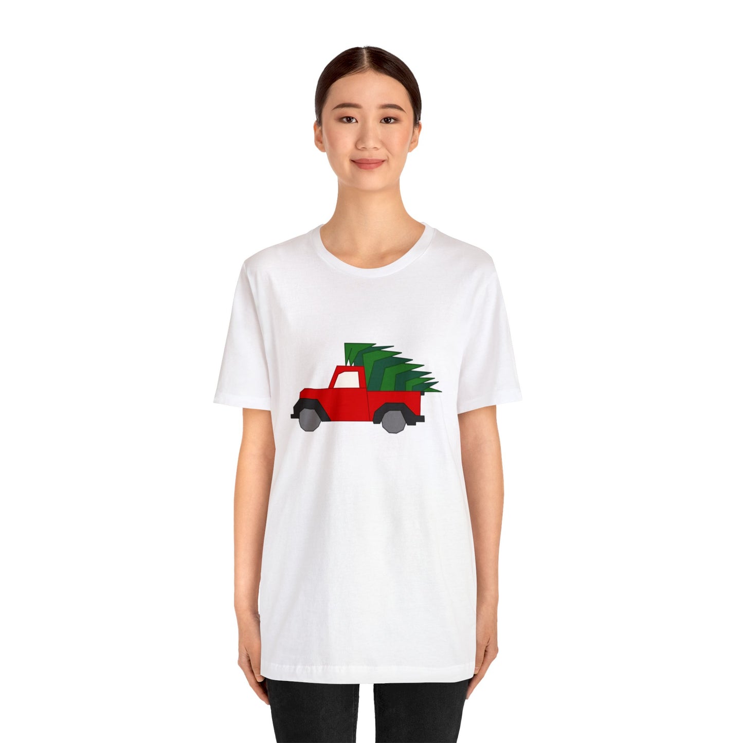 Little Red Christmas Truck Loose Fit Jersey Short Sleeve Tee