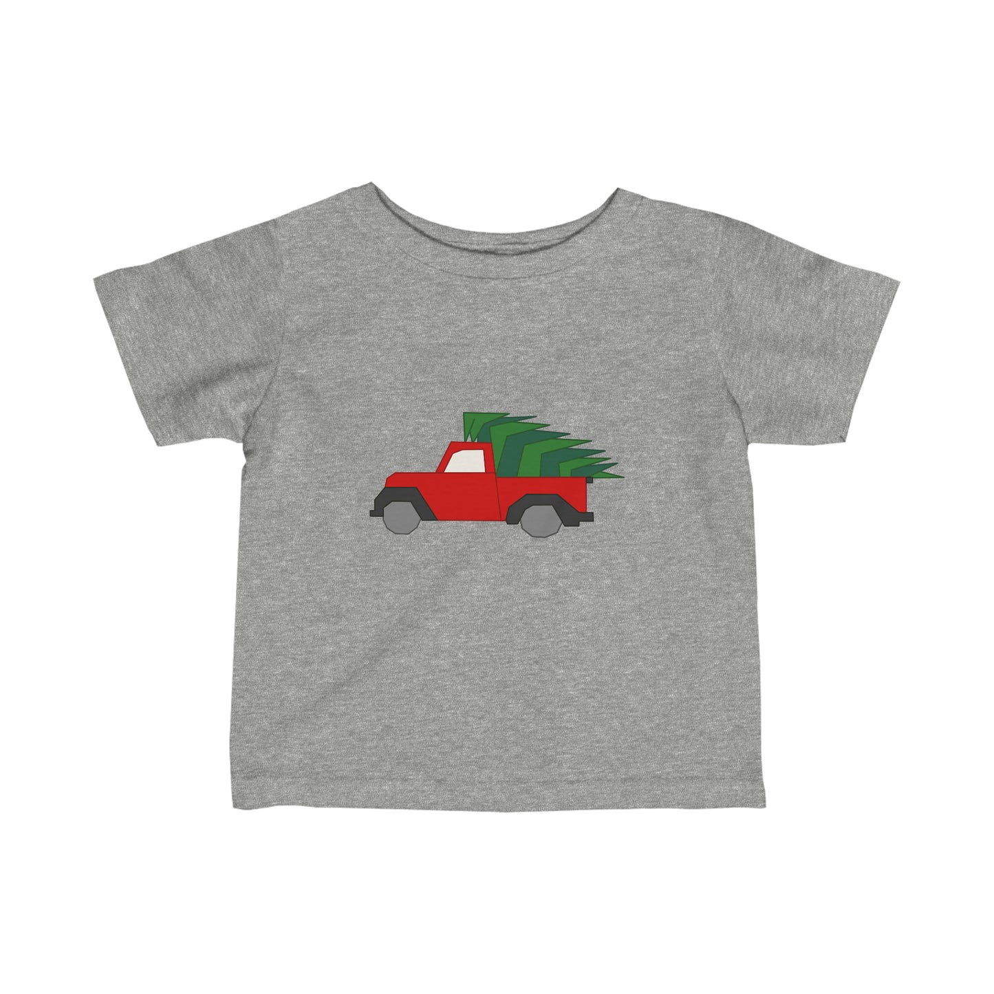 Little Red Christmas Truck Infant Fine Jersey Tee