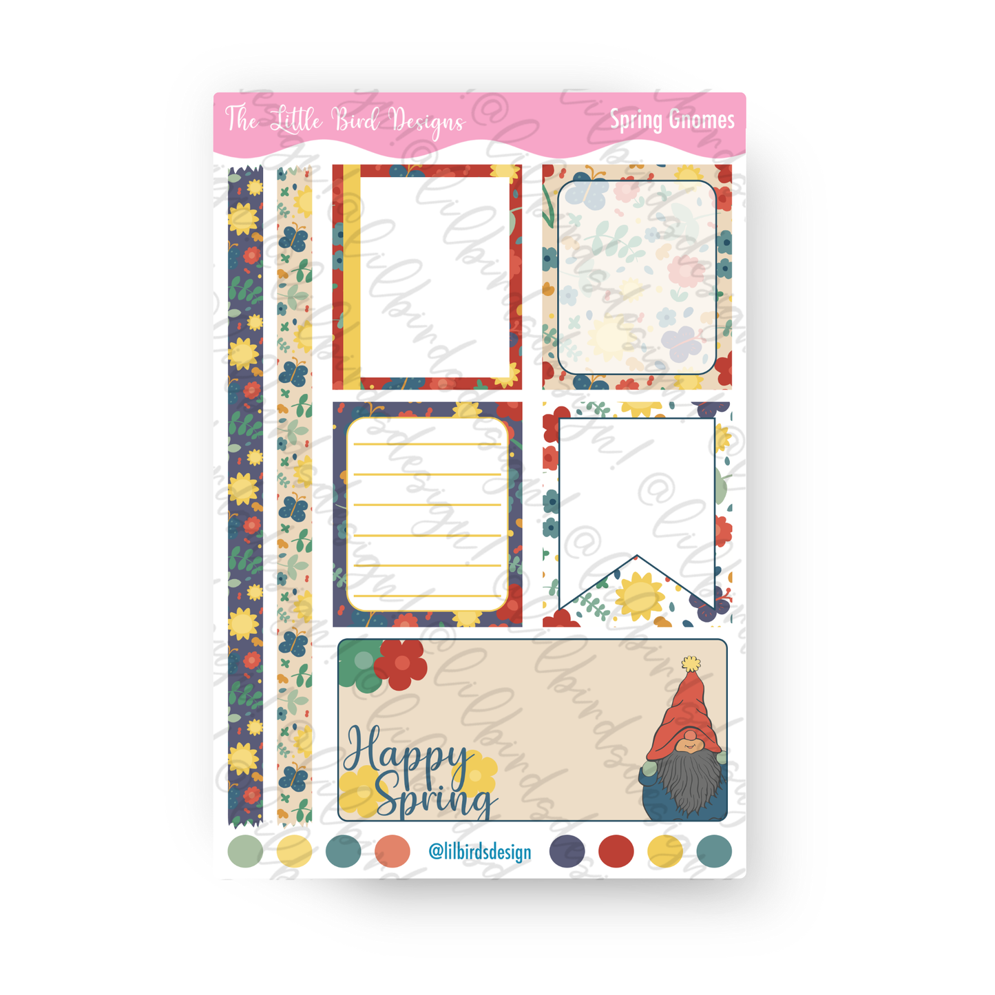 Spring Gnomes Passion Planner Daily – Sticker Bundle