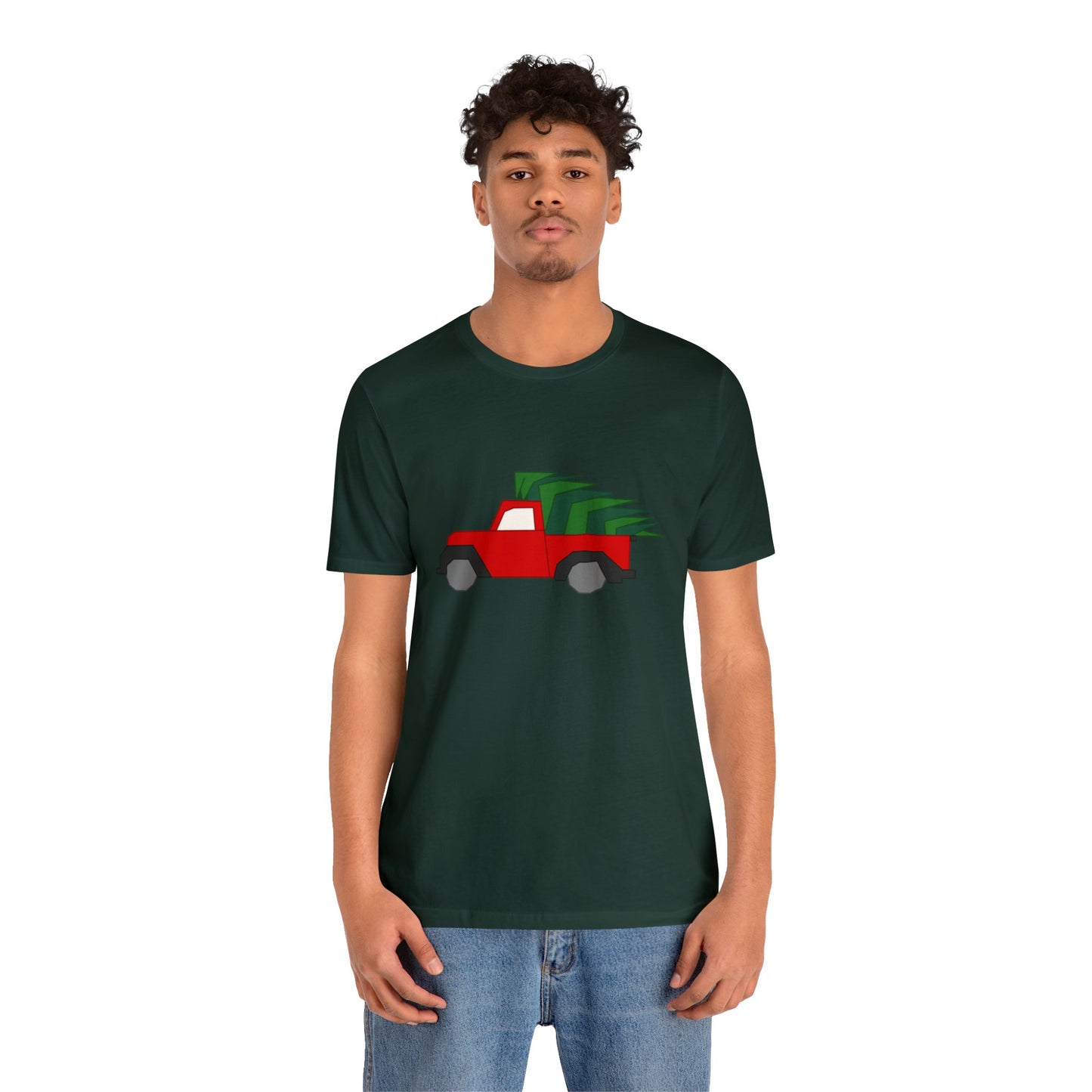 Little Red Christmas Truck Loose Fit Jersey Short Sleeve Tee