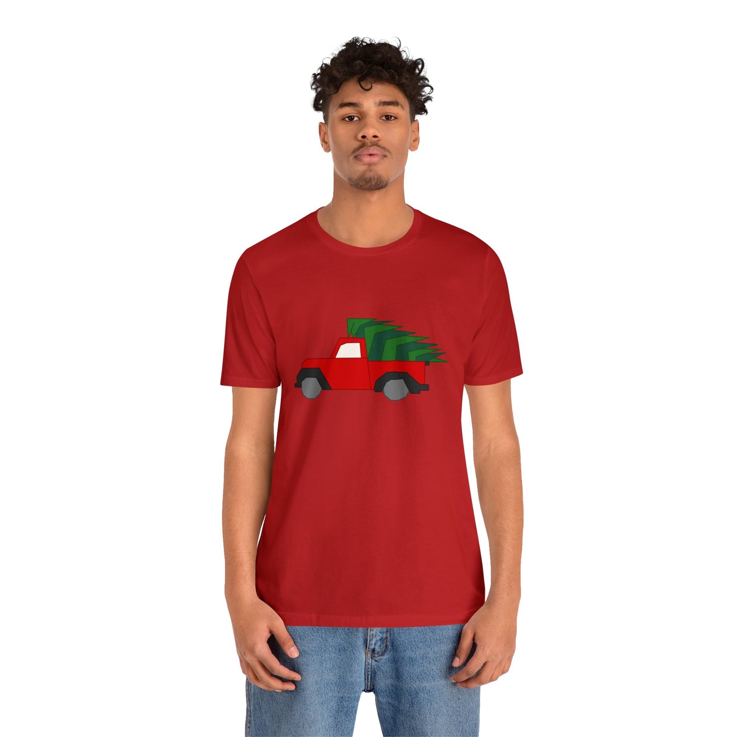 Little Red Christmas Truck Loose Fit Jersey Short Sleeve Tee