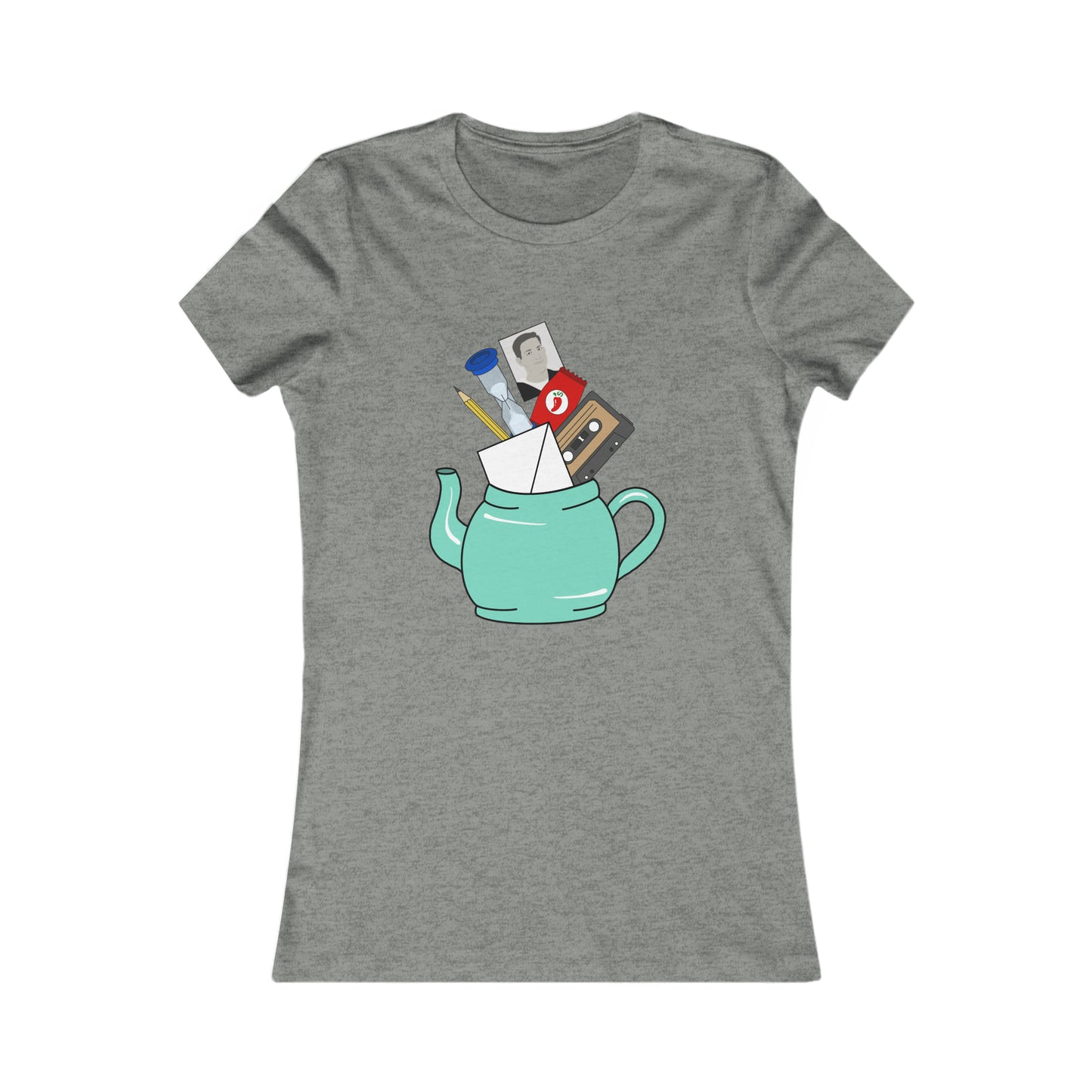 Pam's Secret Santa Teapot Fitted Tee