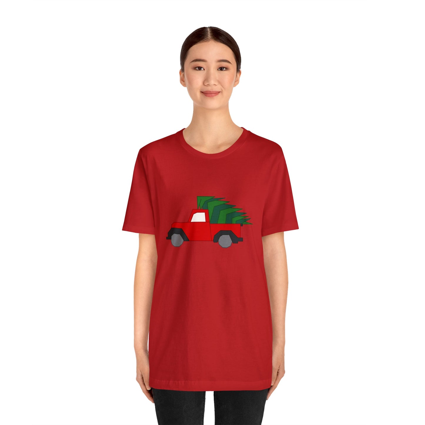 Little Red Christmas Truck Loose Fit Jersey Short Sleeve Tee