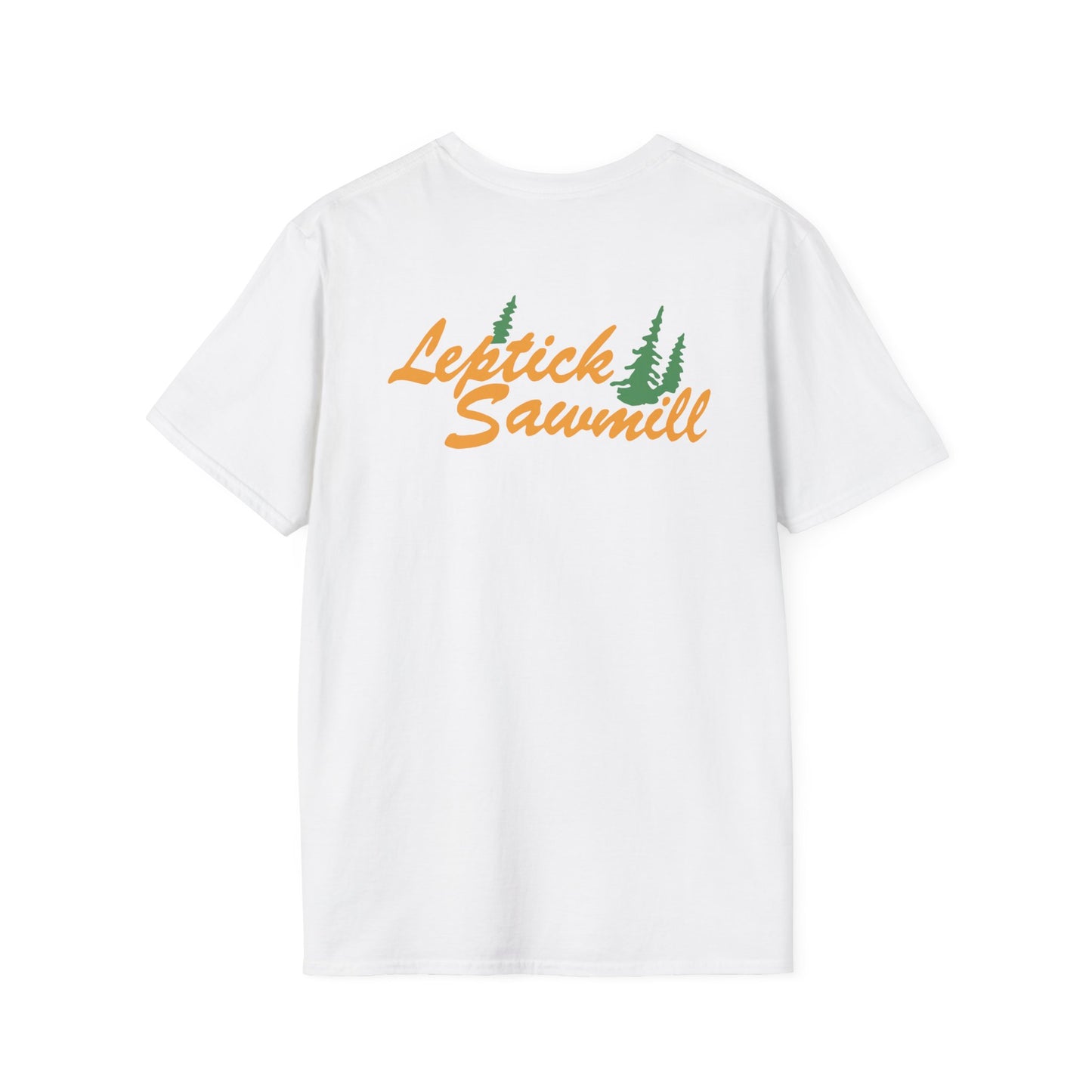 Leptick Sawmill Logo Front and Back Softstyle T-Shirt