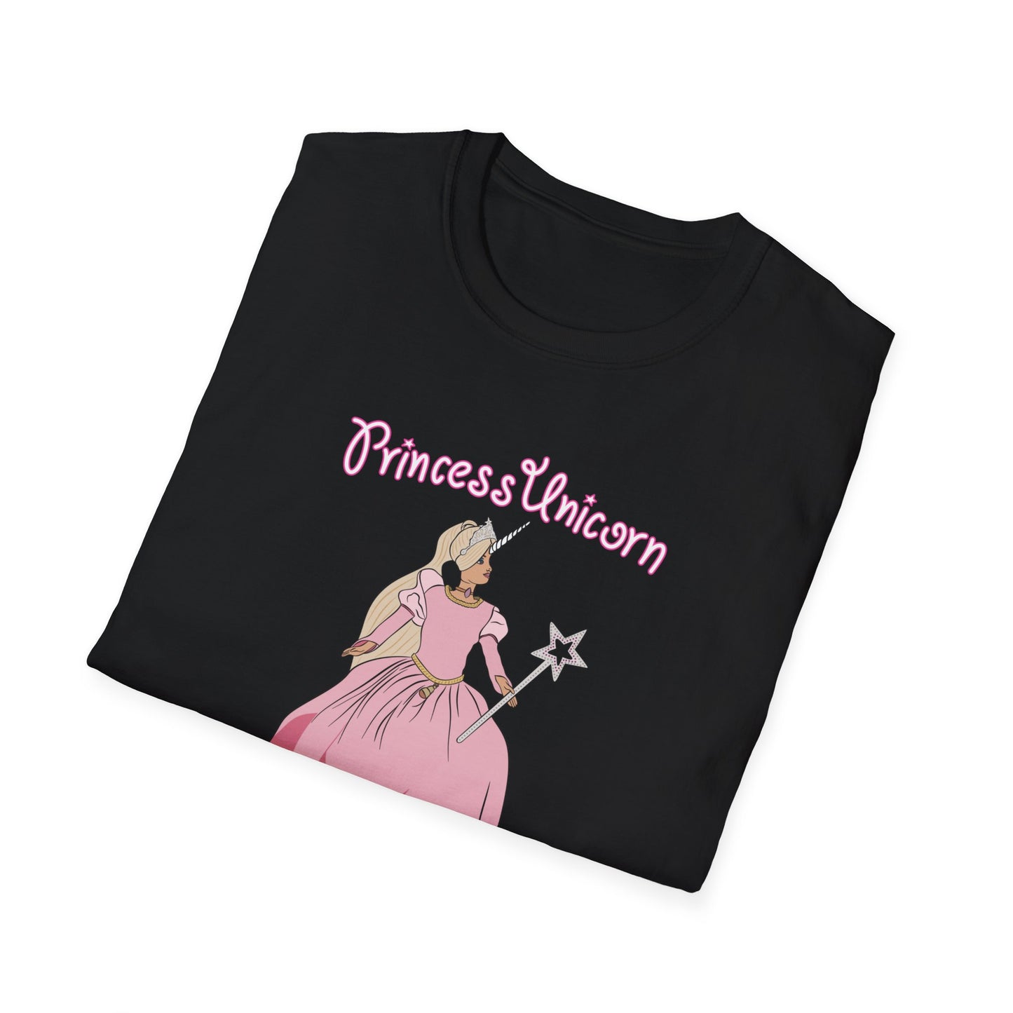 White Princess Unicorn Loose Fit Softstyle Tee