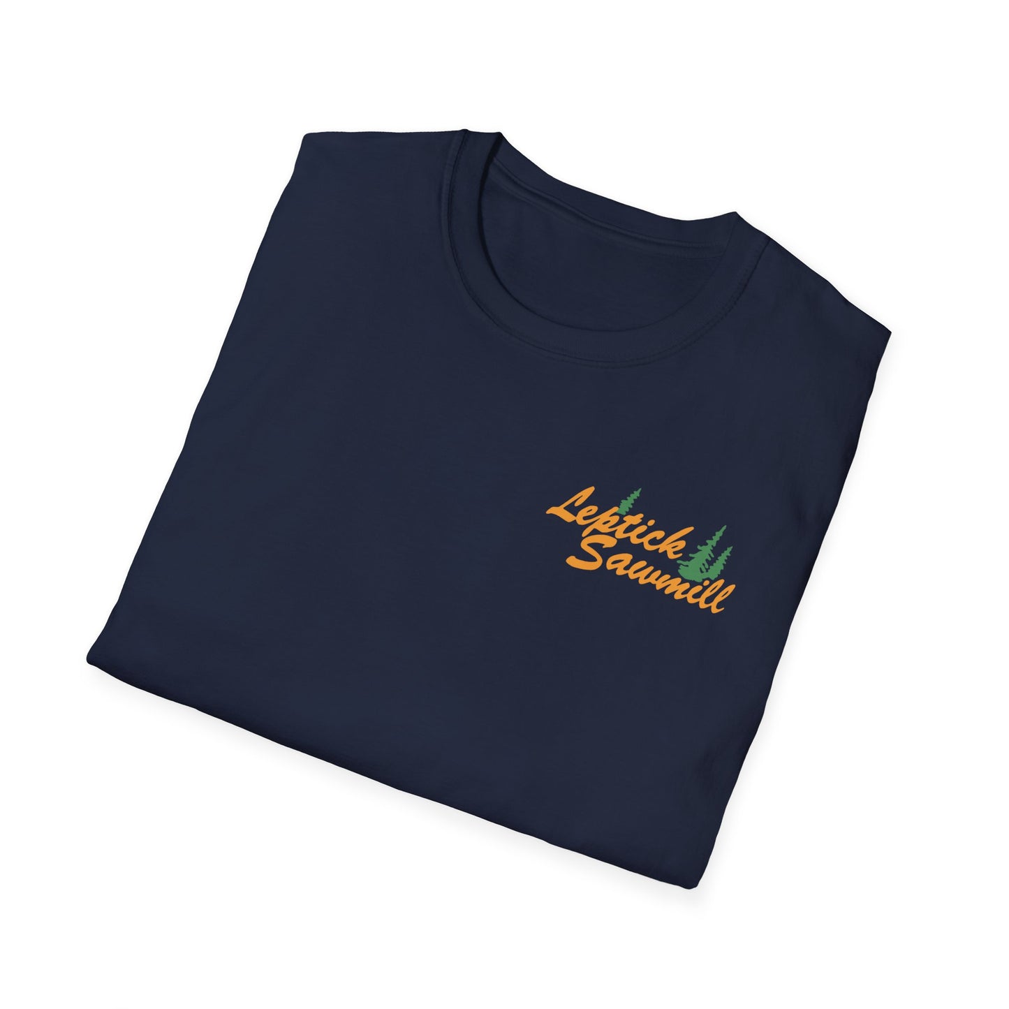 Leptick Sawmill Logo Front and Back Softstyle T-Shirt