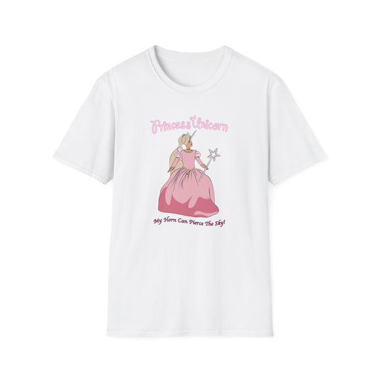 White Princess Unicorn Loose Fit Softstyle Tee