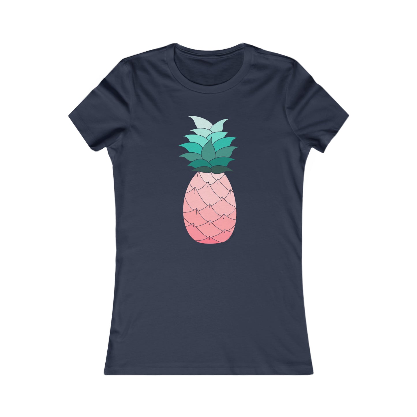 Ombre Pineapple Fitted Tee