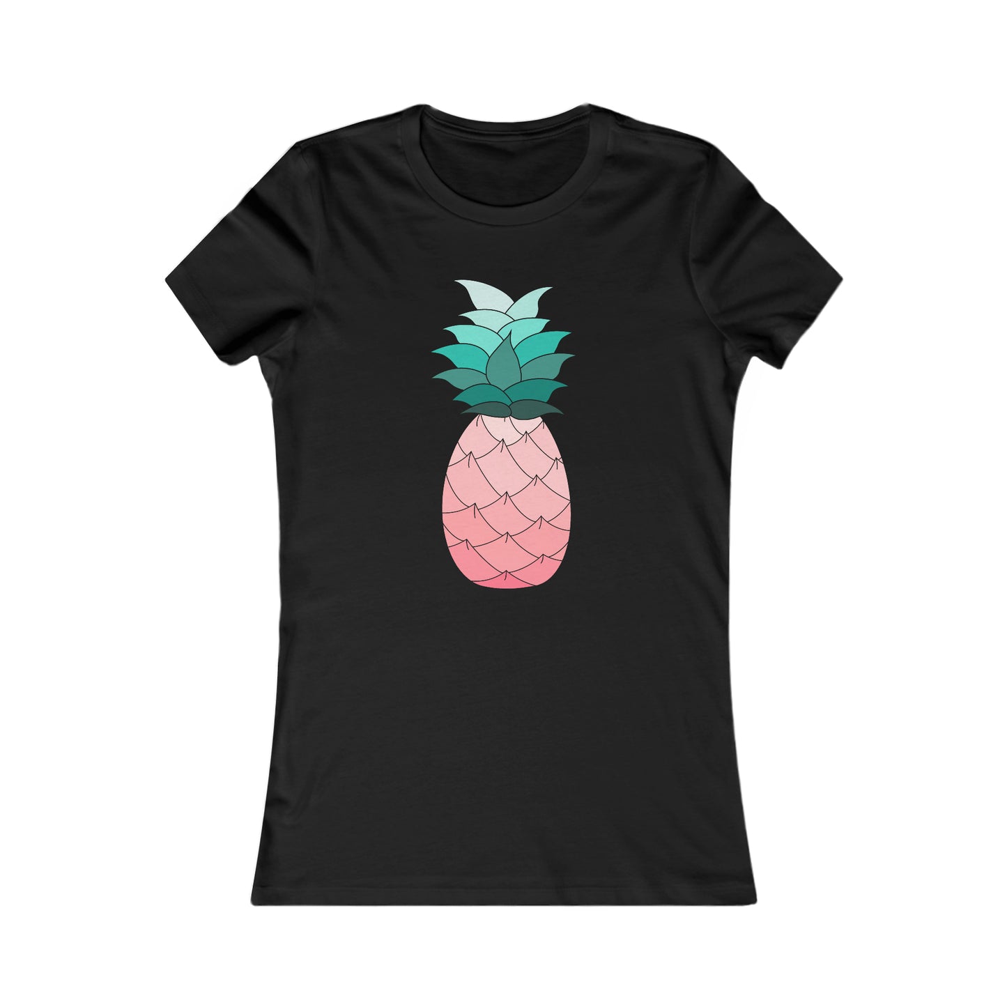 Ombre Pineapple Fitted Tee