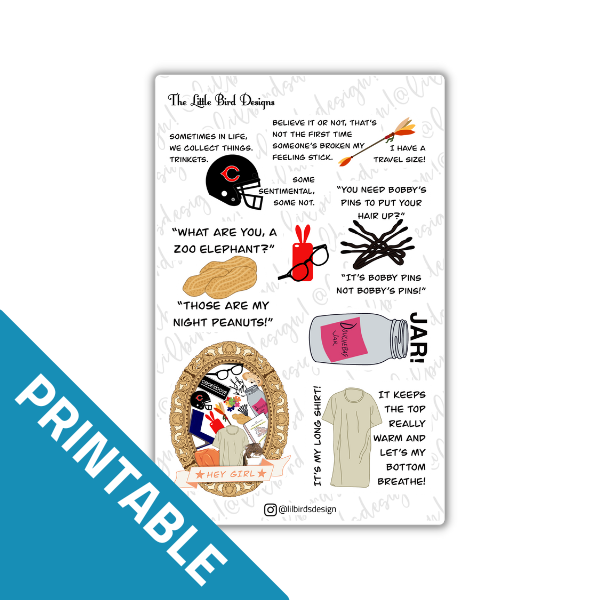 PRINTABLE - Hey Girl Sticker Set