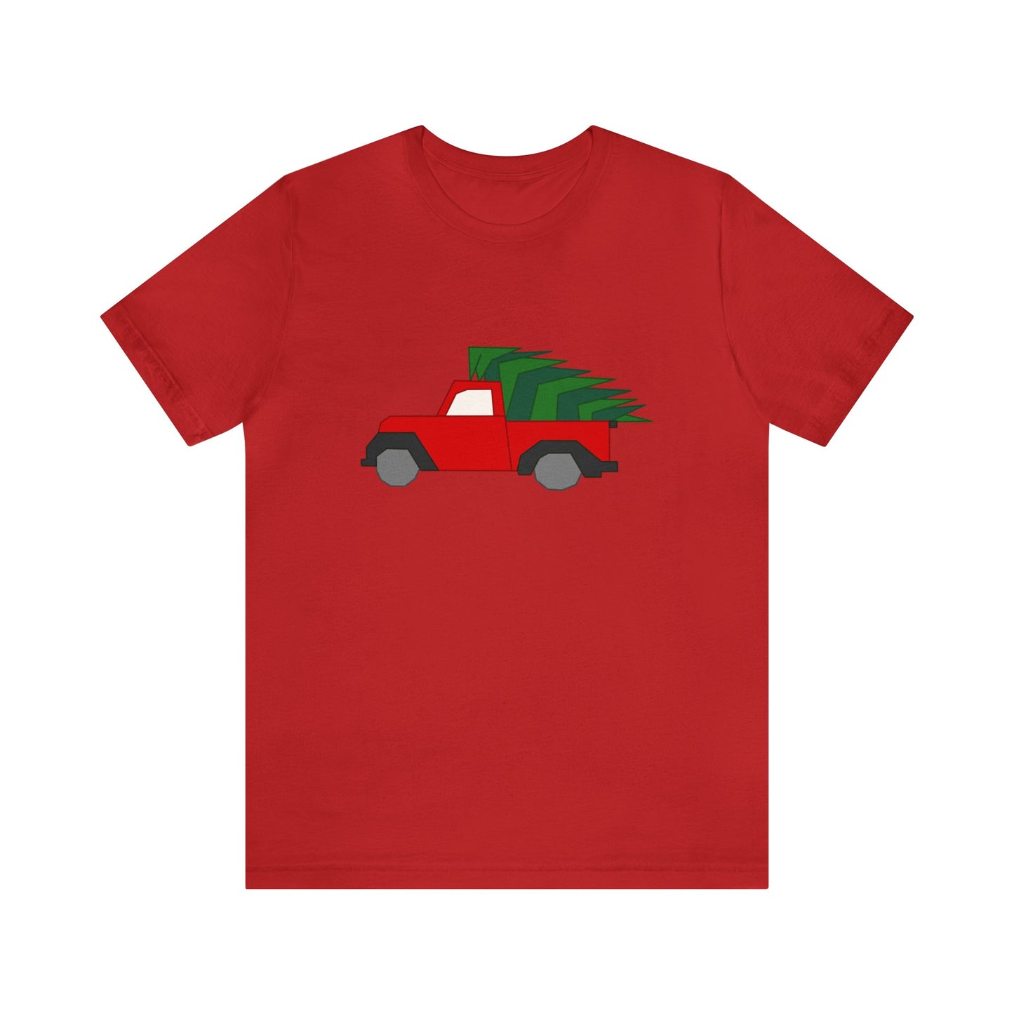 Little Red Christmas Truck Loose Fit Jersey Short Sleeve Tee