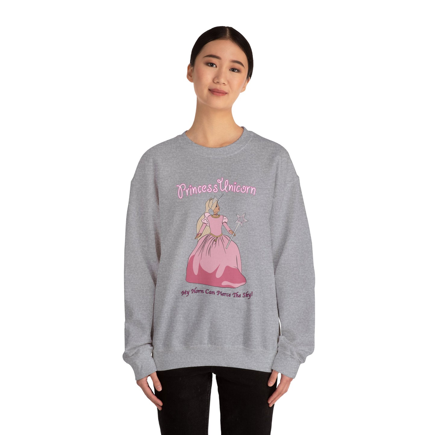 White Princess Unicorn Heavy Blend™ Crewneck Sweatshirt