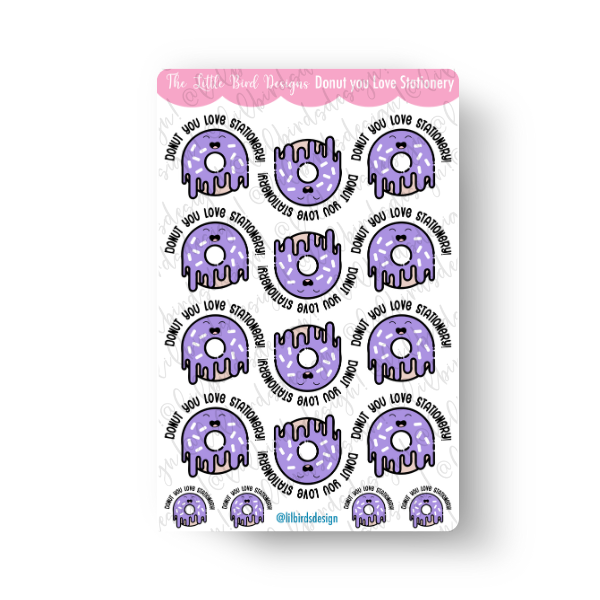 Donut You Love Stationery Sticker Sheet