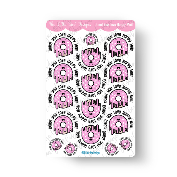 Donut You Love Happy Mail Sticker Sheet