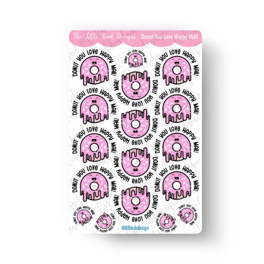 Donut You Love Happy Mail Sticker Sheet