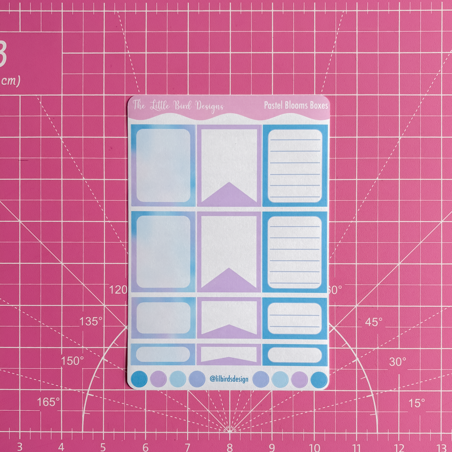 Pastel Blooms Functional Boxes Sticker Sheet
