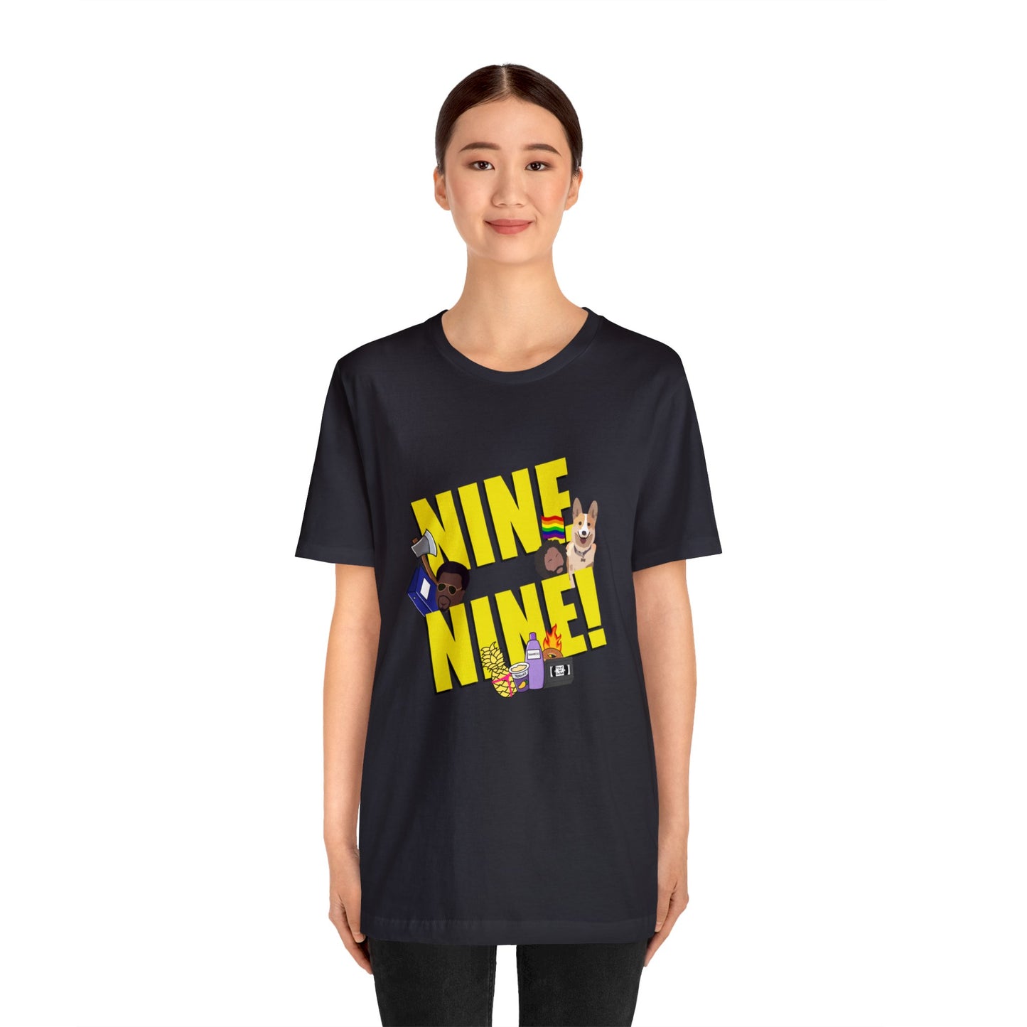 Nine-Nine Loose Fit Jersey Short Sleeve Tee