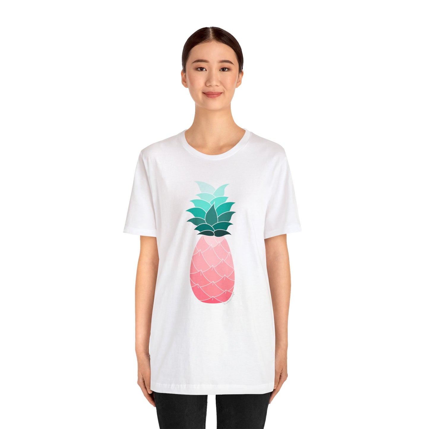 Ombre Pineapple Loose Fit Jersey Short Sleeve Tee
