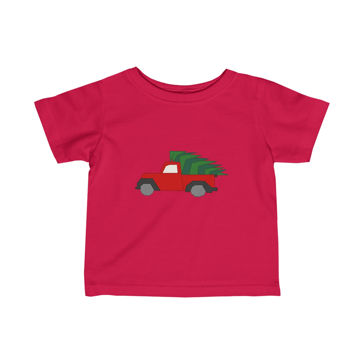 Little Red Christmas Truck Infant Fine Jersey Tee