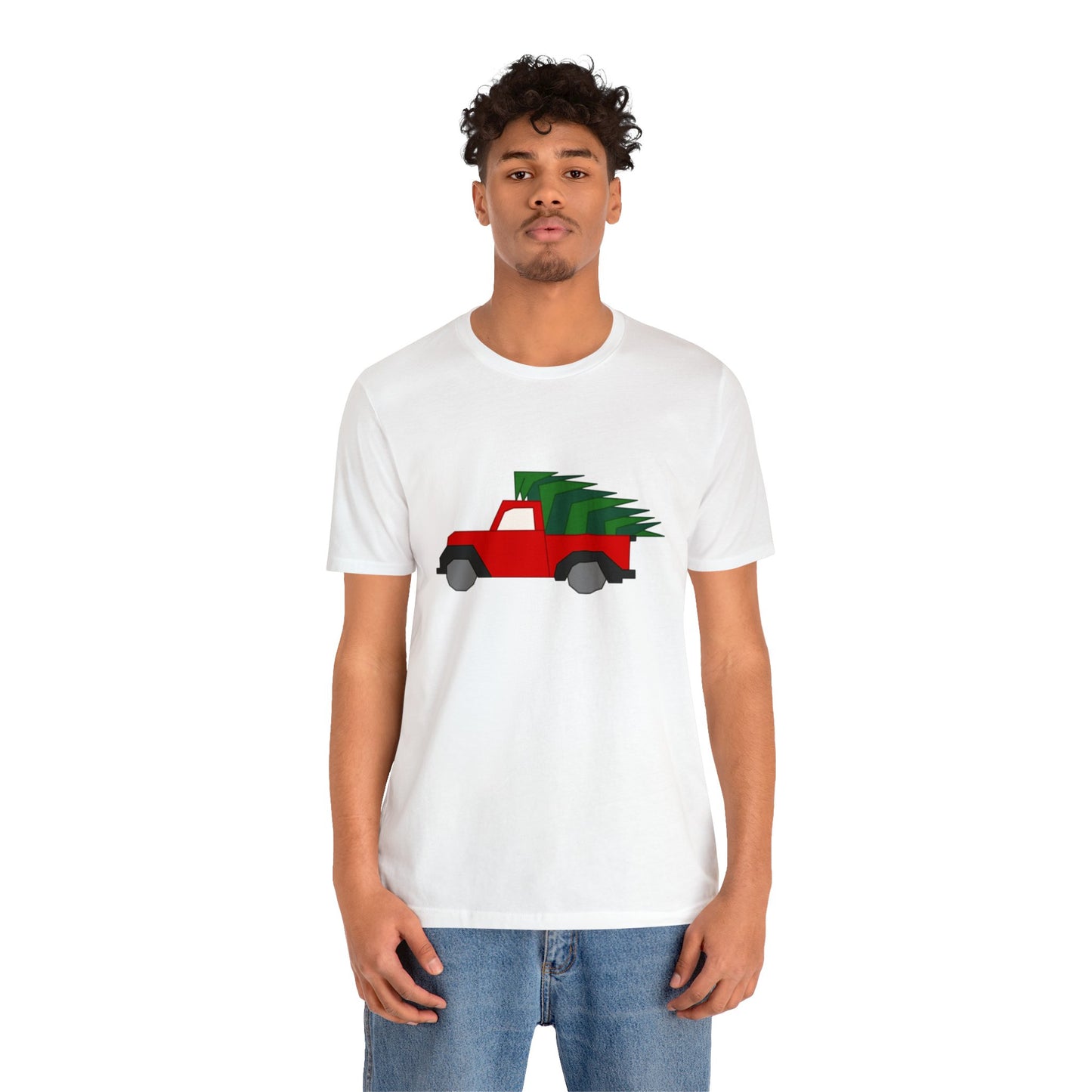 Little Red Christmas Truck Loose Fit Jersey Short Sleeve Tee