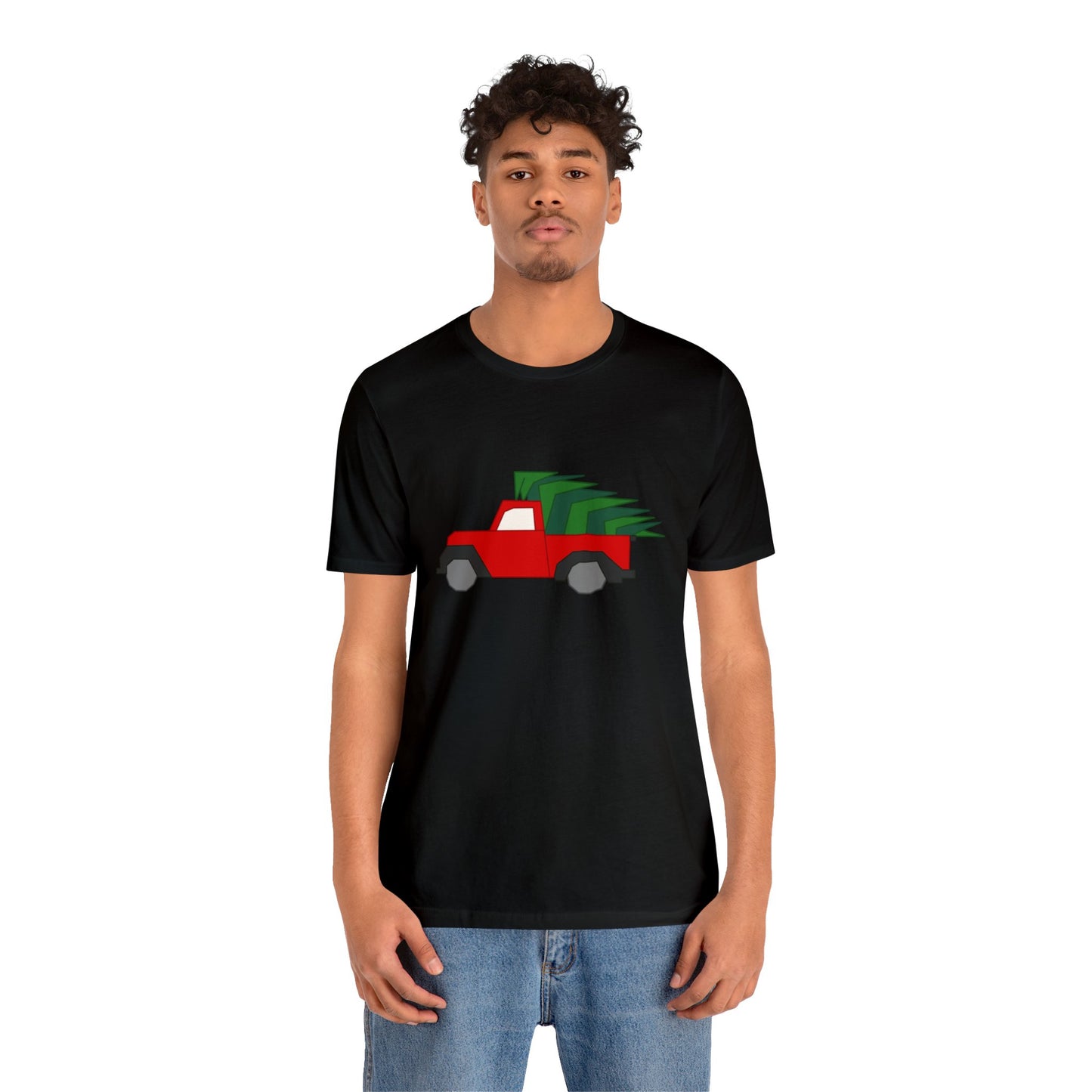 Little Red Christmas Truck Loose Fit Jersey Short Sleeve Tee