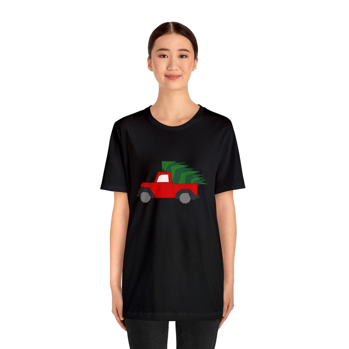 Little Red Christmas Truck Loose Fit Jersey Short Sleeve Tee