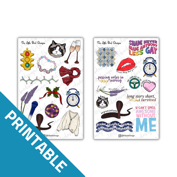 PRINTABLE - In Your Sticker Era - Sticker Sheets