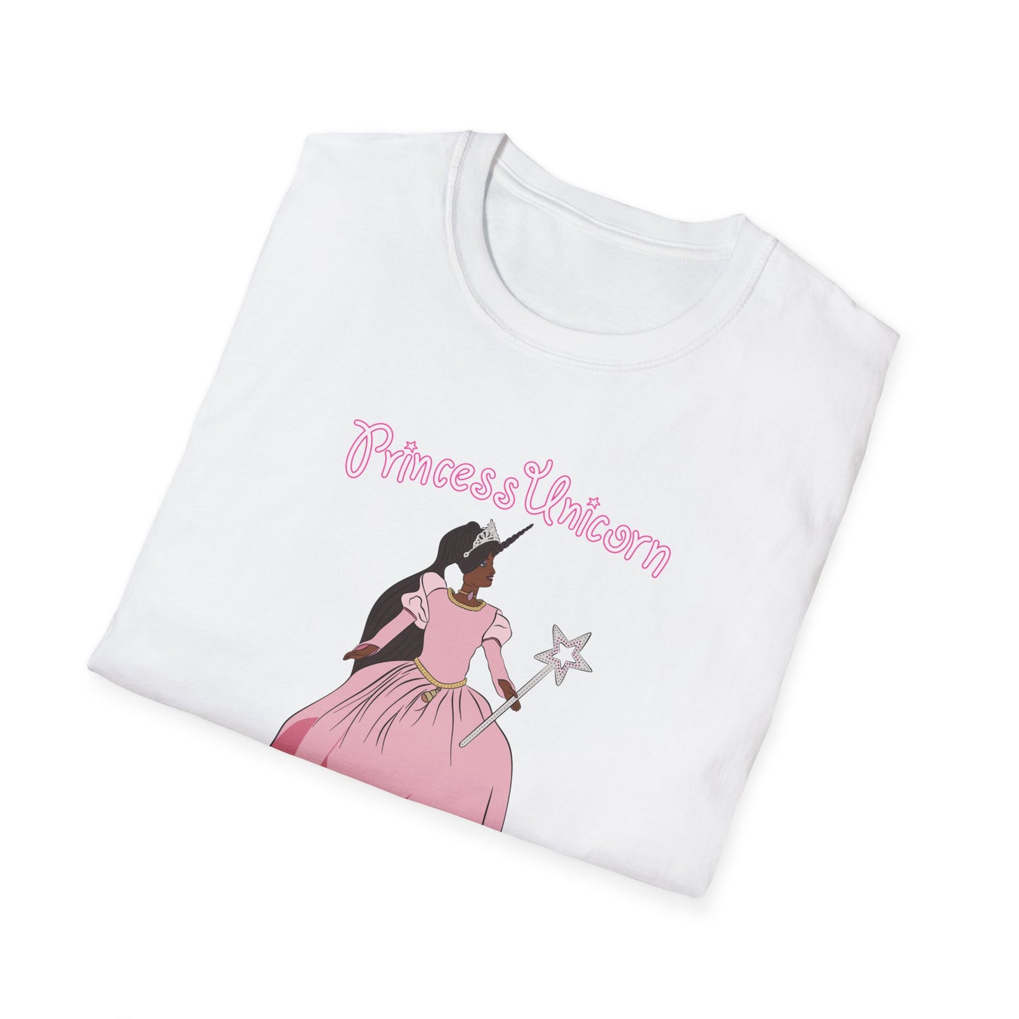 Black Princess Unicorn Loose Fit Softstyle Tee