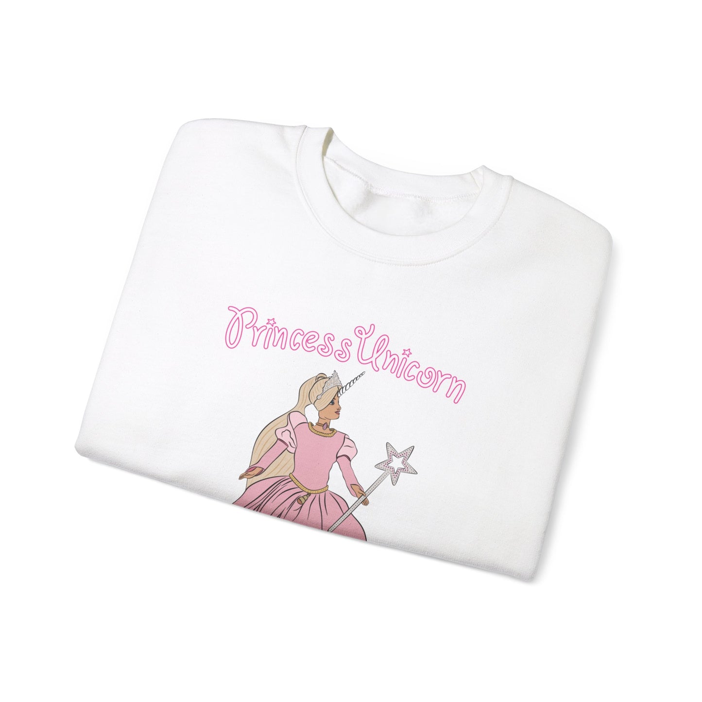 White Princess Unicorn Heavy Blend™ Crewneck Sweatshirt