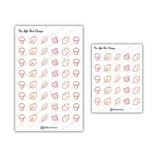 Fall Icon Sticker Sheets