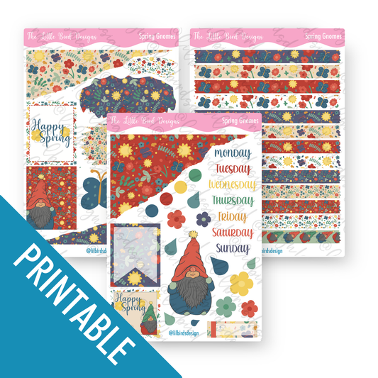 PRINTABLE - Spring Gnome Extras Sticker Sheets