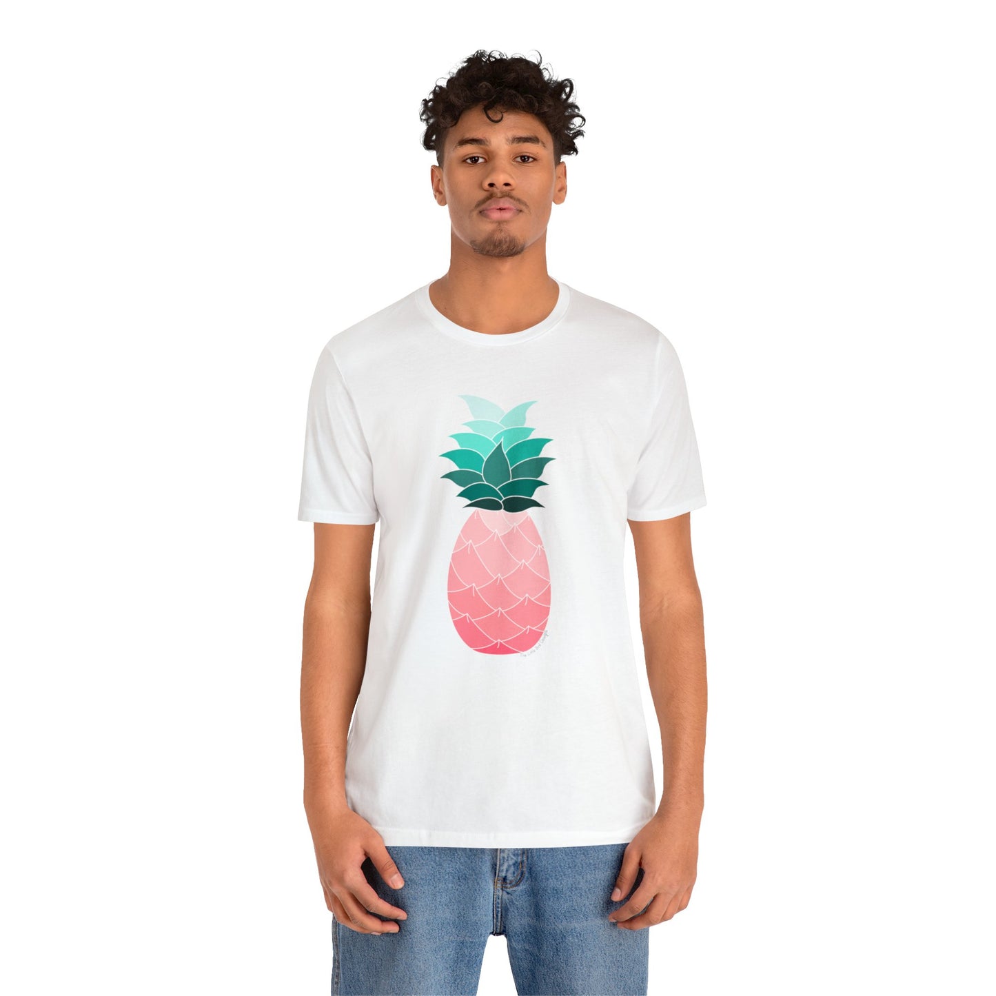 Ombre Pineapple Loose Fit Jersey Short Sleeve Tee
