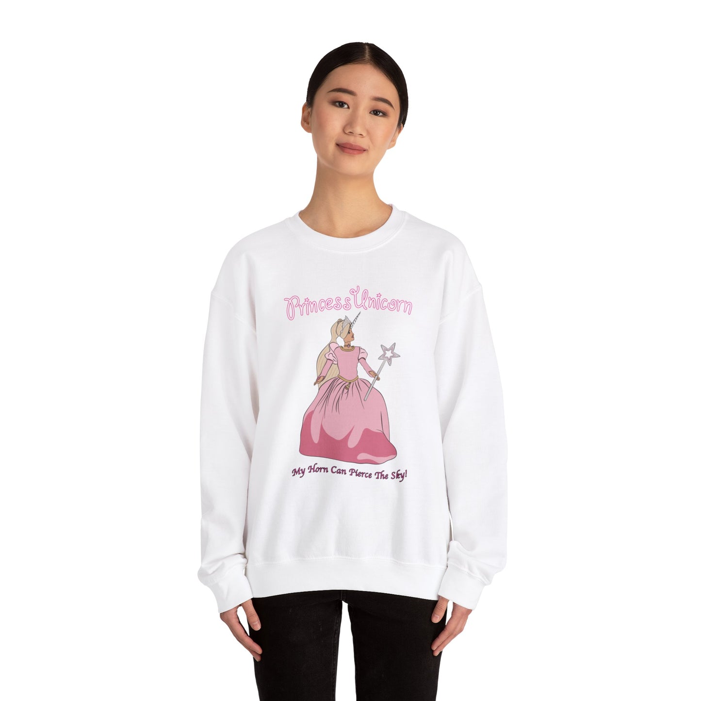 White Princess Unicorn Heavy Blend™ Crewneck Sweatshirt