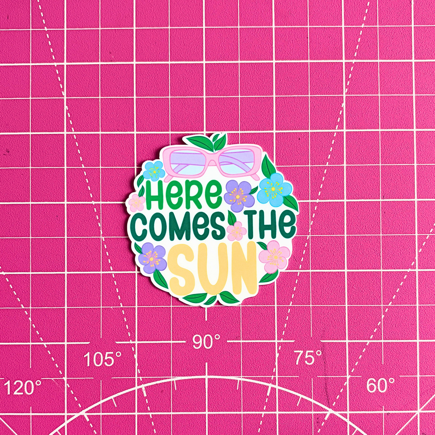 Here Comes the Sun Waterproof Sticker