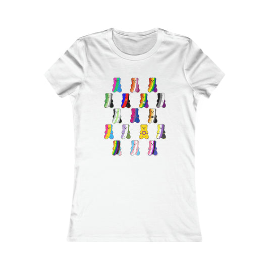 Gay Gummy Bear Set Fitted Tee