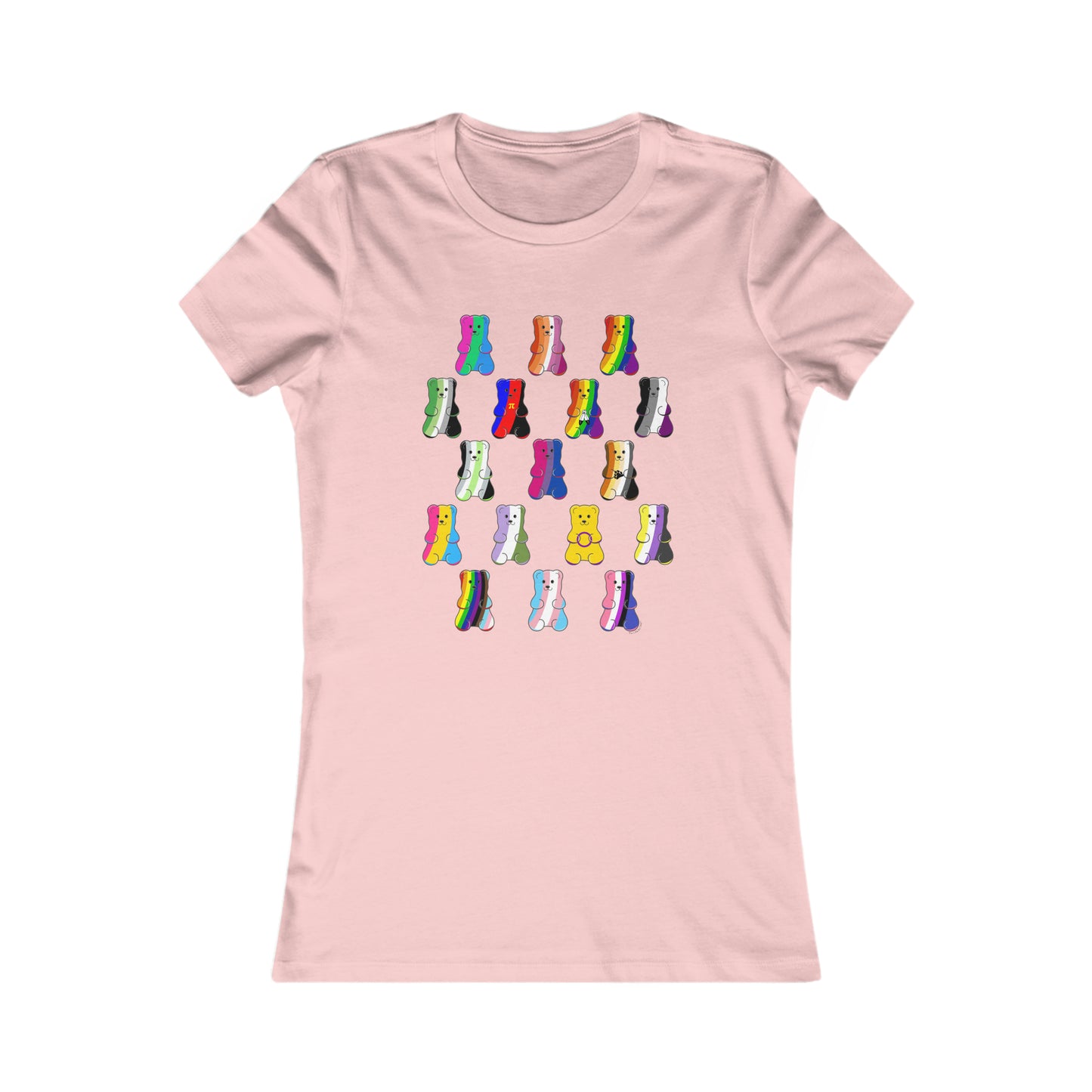 Gay Gummy Bear Set Fitted Tee