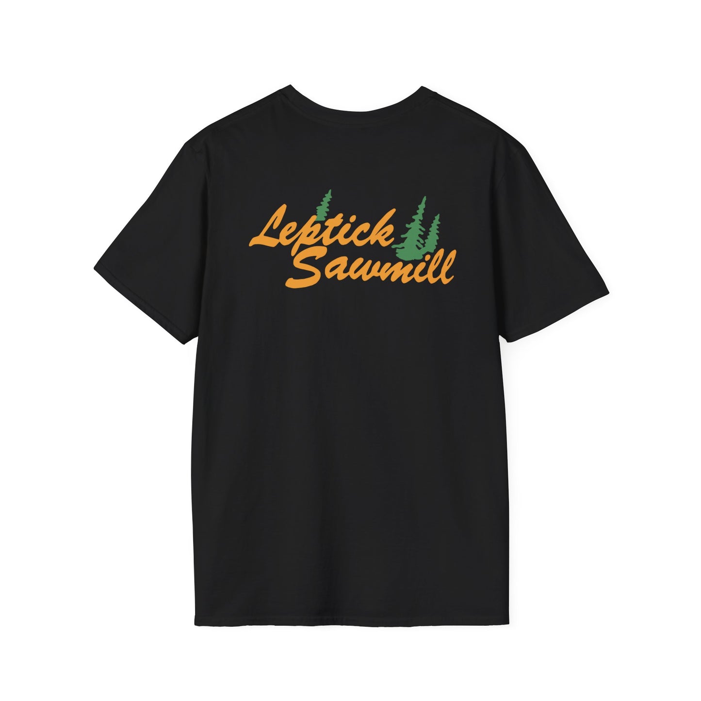 Leptick Sawmill Logo Front and Back Softstyle T-Shirt