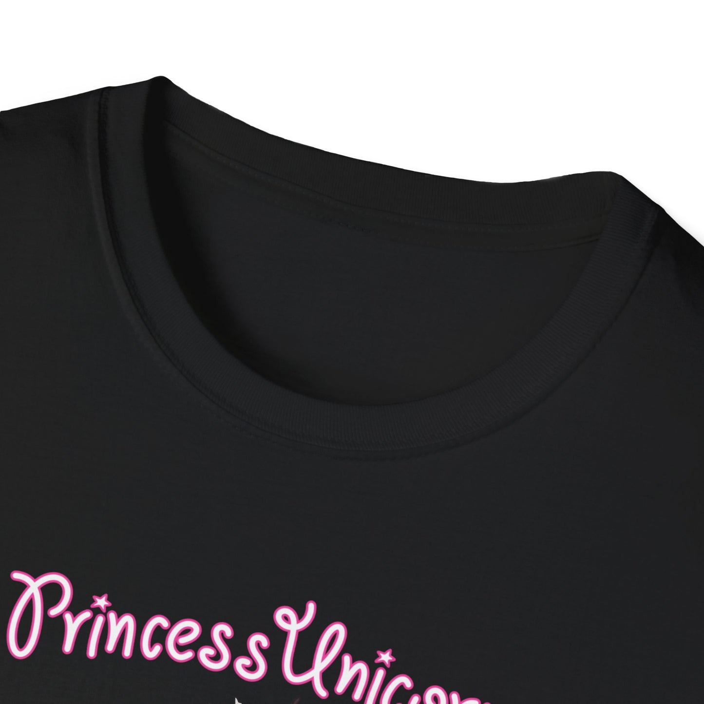 Black Princess Unicorn Loose Fit Softstyle Tee