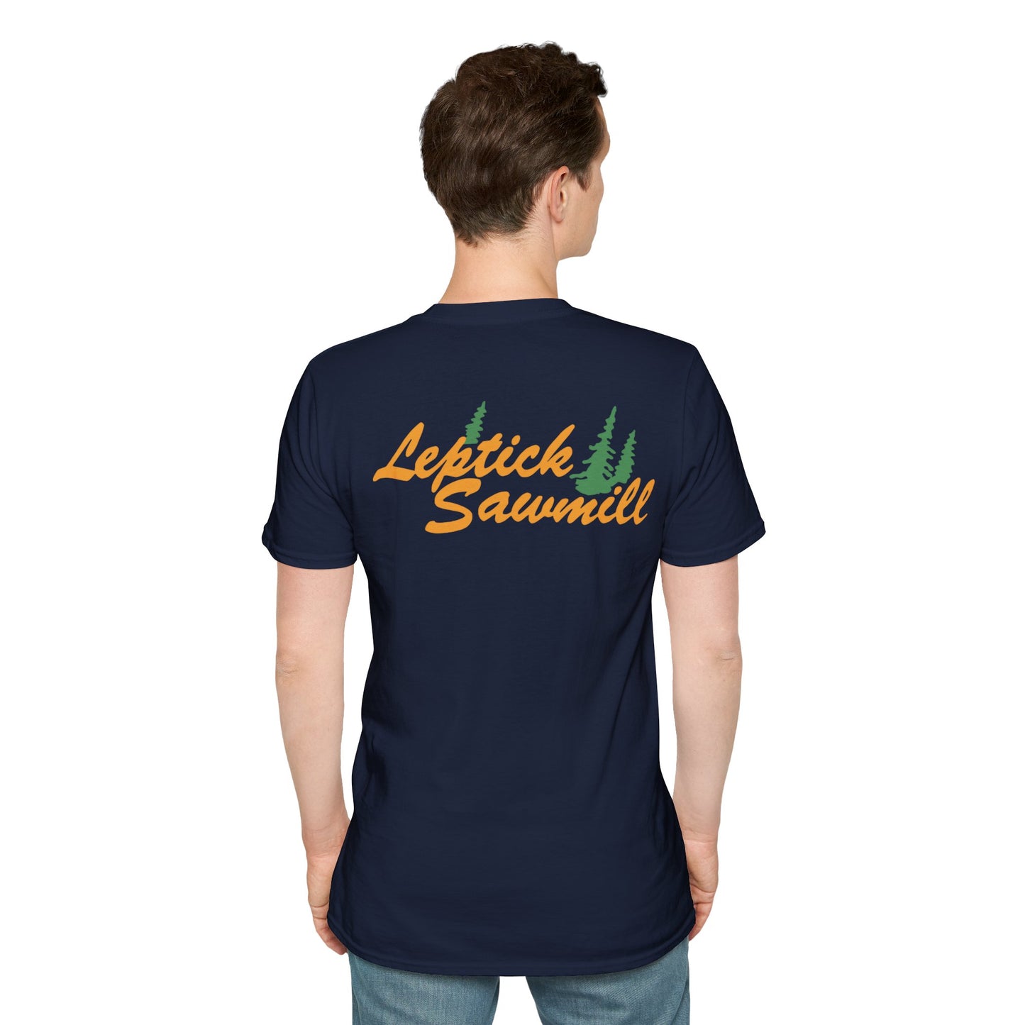 Leptick Sawmill Logo Front and Back Softstyle T-Shirt