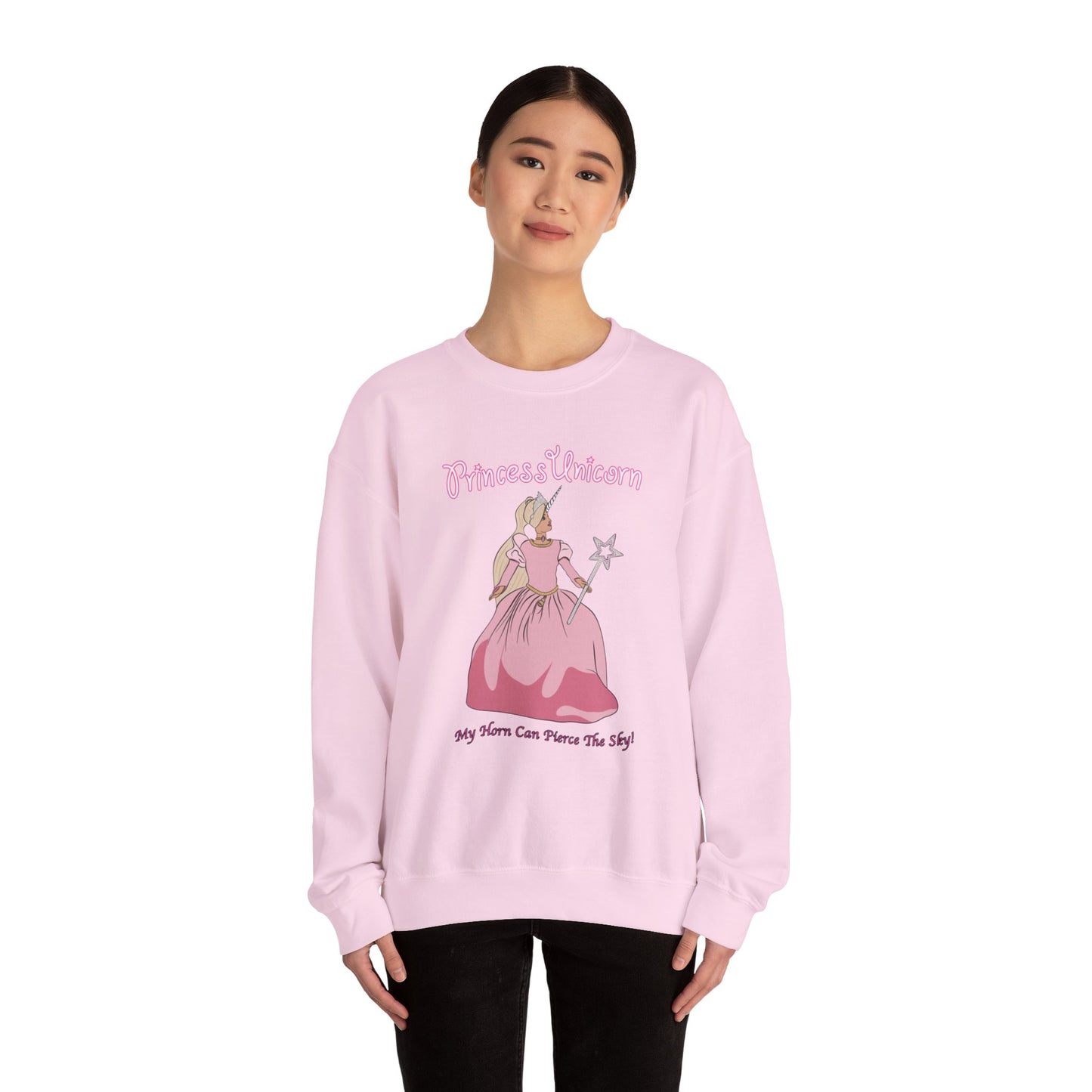 White Princess Unicorn Heavy Blend™ Crewneck Sweatshirt