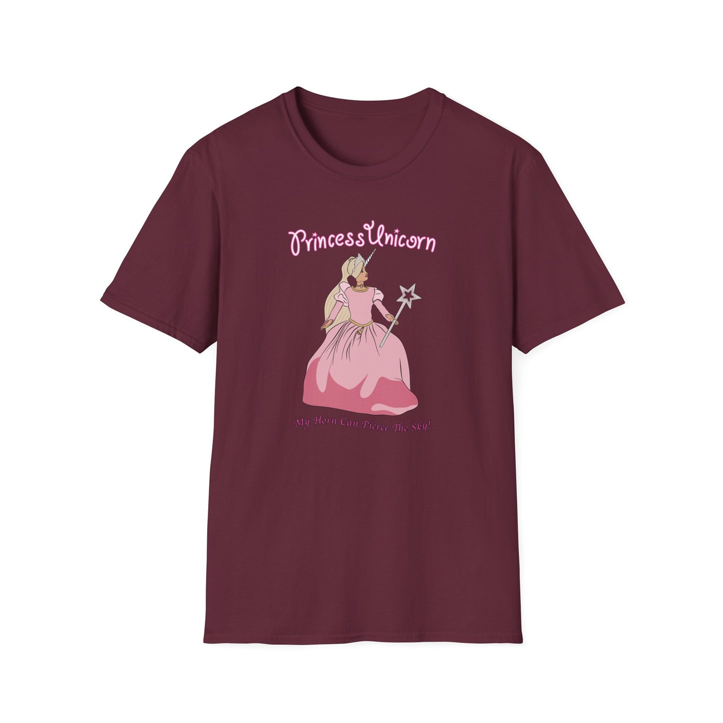 White Princess Unicorn Loose Fit Softstyle Tee