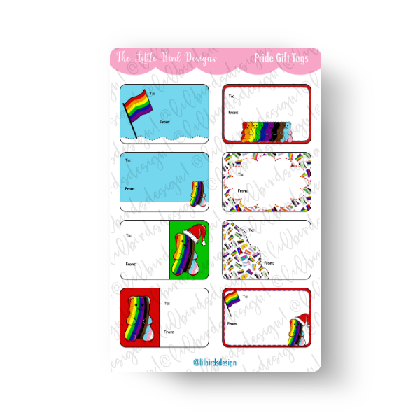 Pride Gift Tags Sticker Sheet