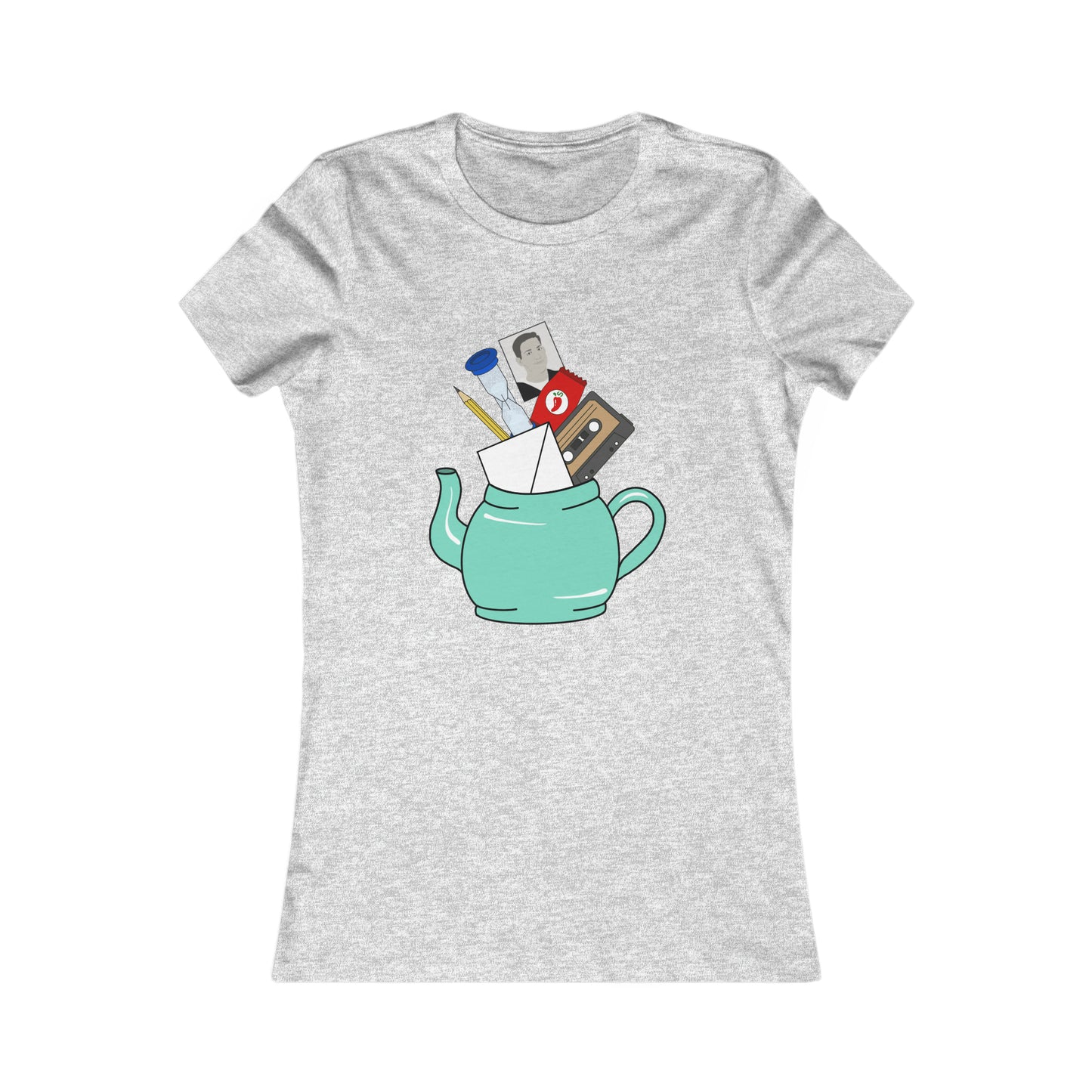 Pam's Secret Santa Teapot Fitted Tee