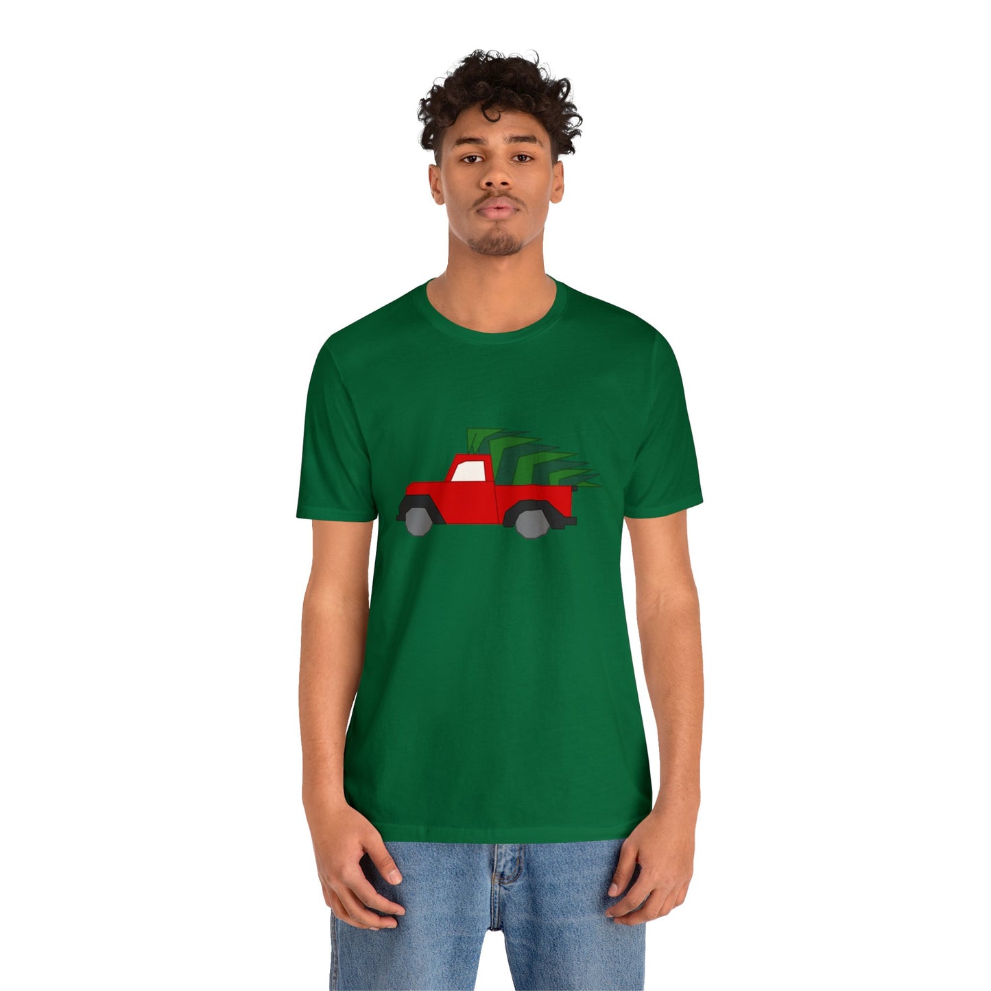 Little Red Christmas Truck Loose Fit Jersey Short Sleeve Tee