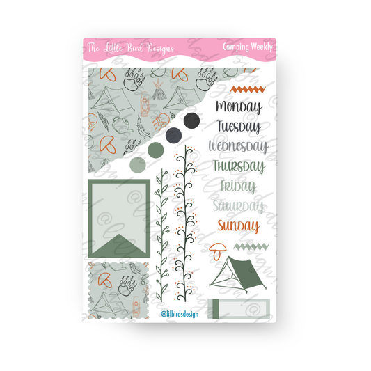 Camping - Weekly Sticker Sheet