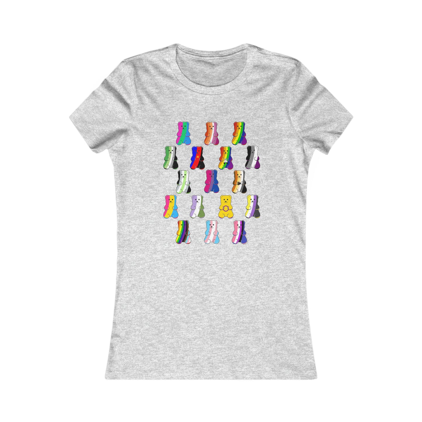 Gay Gummy Bear Set Fitted Tee